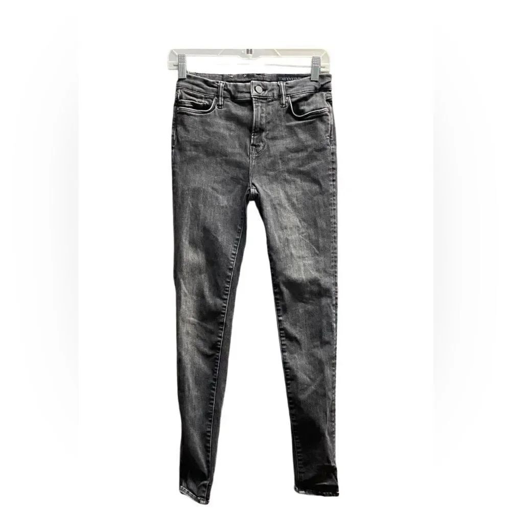 All Saints Grace skinny black/ gray distressed jeans/ waist 29 inches